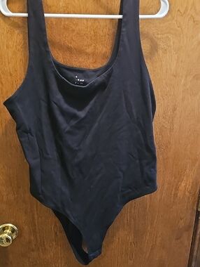 a new day Black Sleeveless Scoop Bodysuit